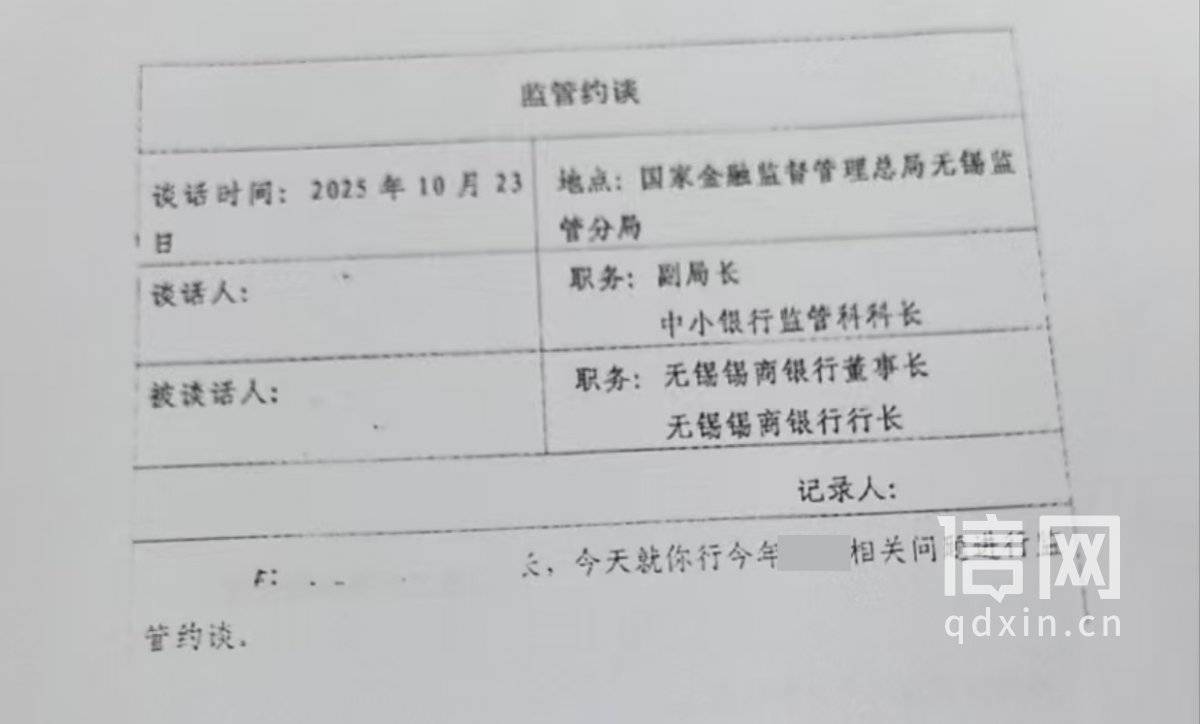 無錫錫商銀行違規異地放網貸 董事長行長均被約談 法院判借款合同有效